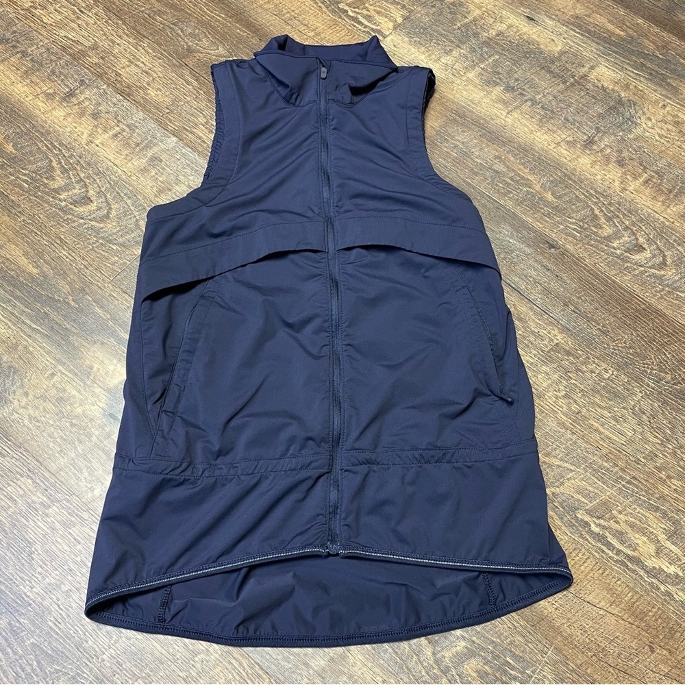 Lululemon Kicking Asphalt Vest Navy Blue Full-Zip Lightweight Womens Size 4 - Picture 2 of 13